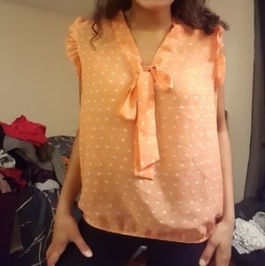 Coral blouse
